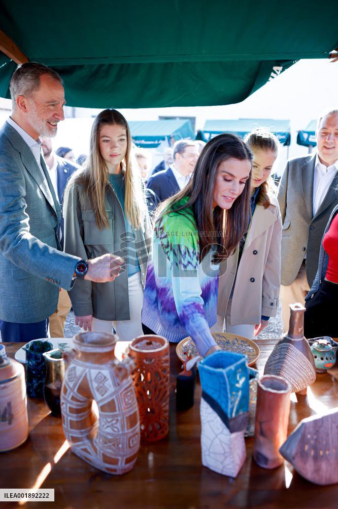 Spanish Royals Arrive In Arroes