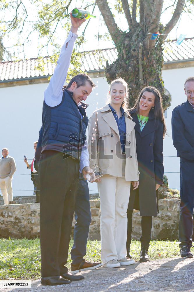 Spanish Royals Arrive In Arroes