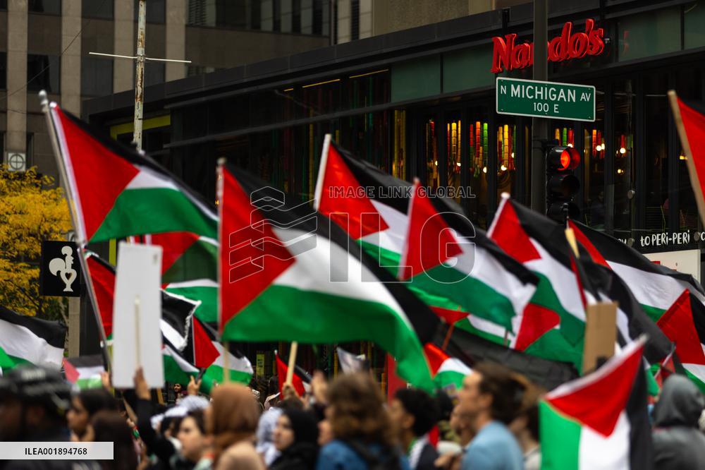 U.S.-CHICAGO-PALESTINIAN-ISRAELI CONFLICT-RALLY
