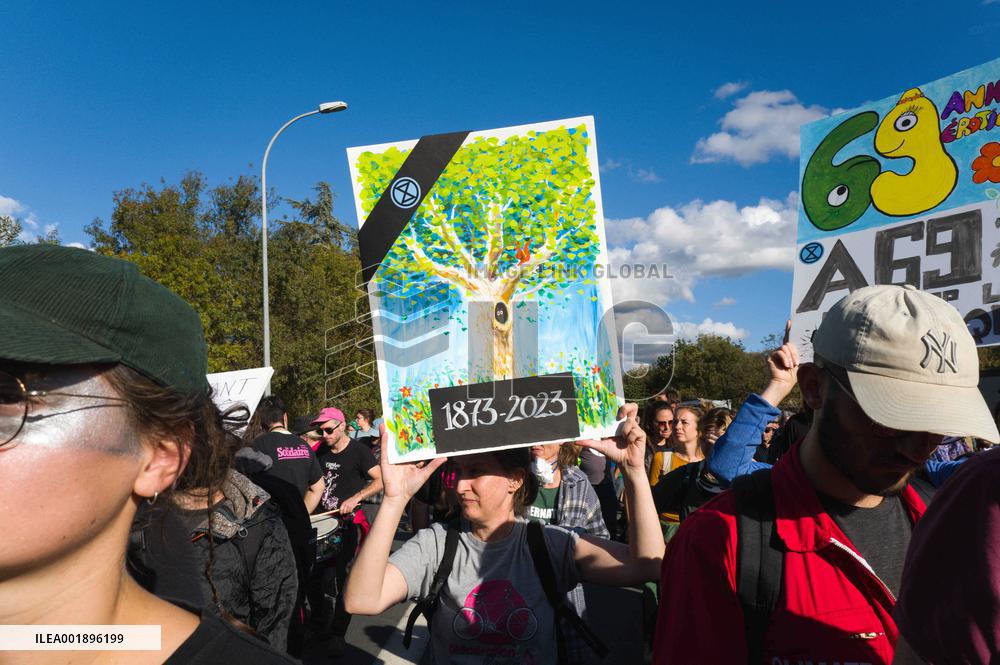 A69 Motorway Protest - Saix