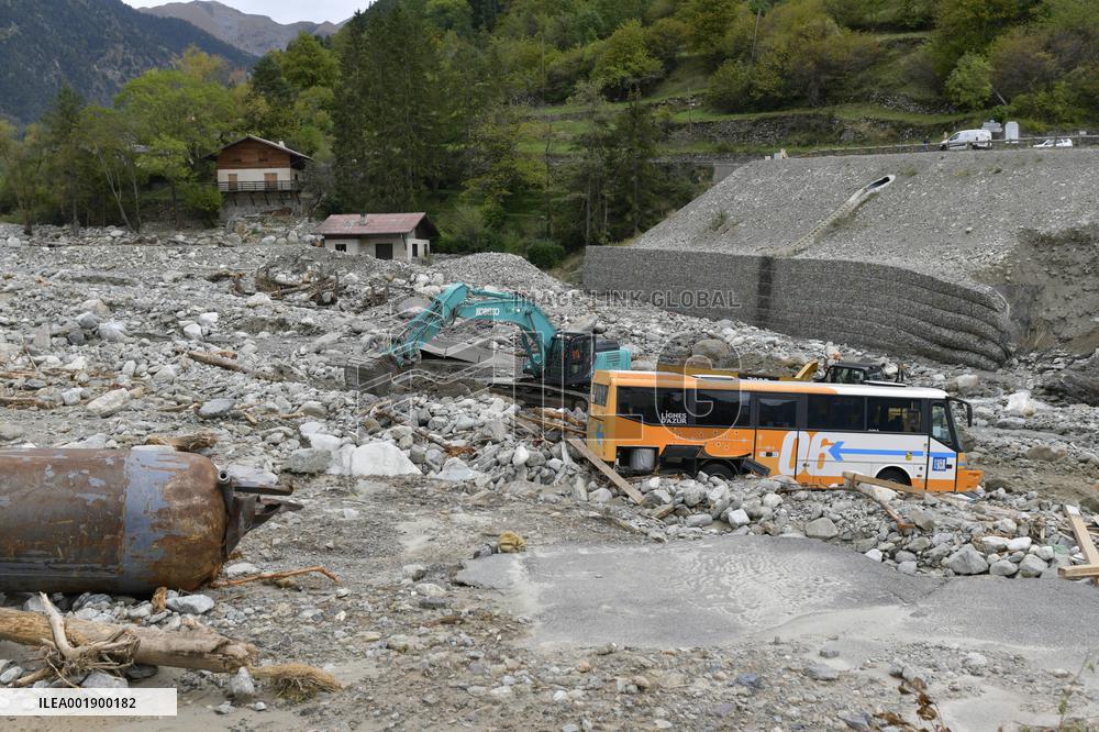 Storm Aline Hits La Vesubie Valley - Alpes-Maritimes