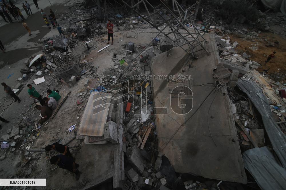 MIDEAST-GAZA-RAFAH-DESTROYED BUILDINGS