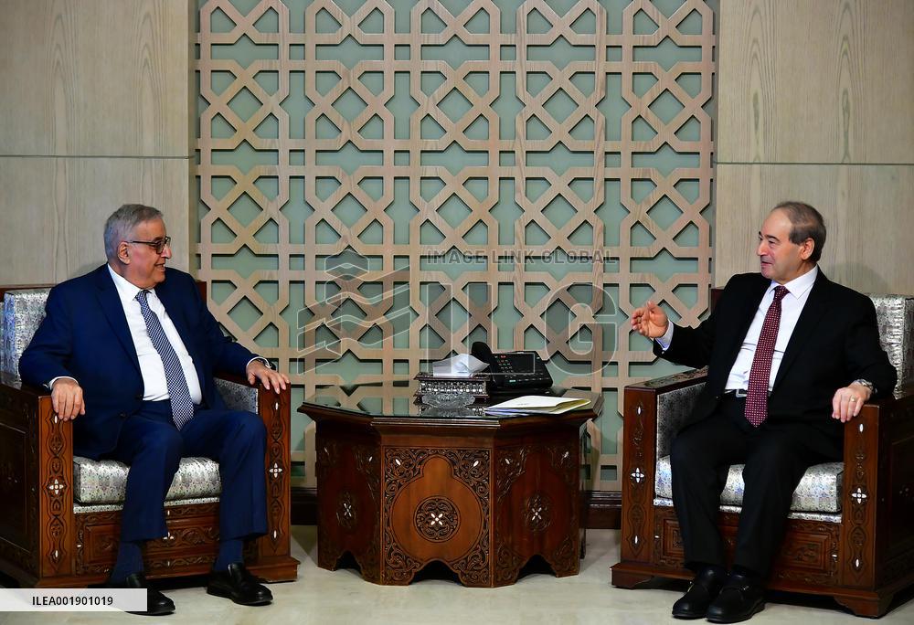 SYRIA-DAMASCUS-LEBANON-FMS-MEETING