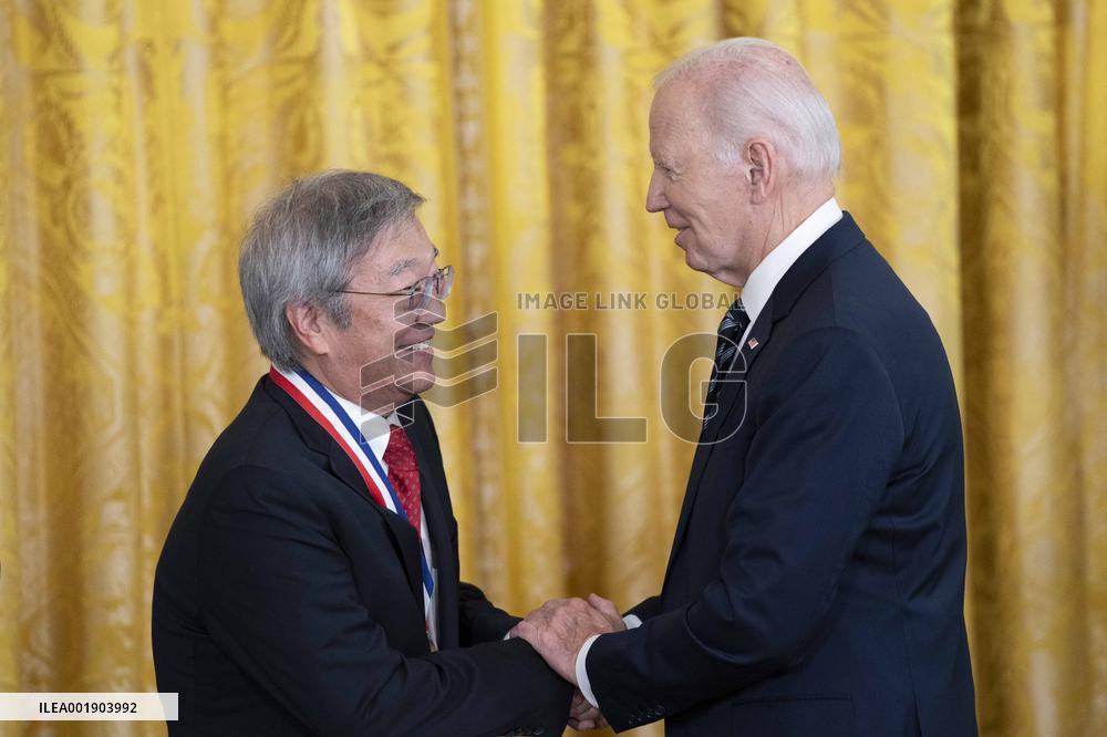 President Joe Biden Holds Ceremony For National Medal of Science and National Medal of Technology and Innovation Reciepients