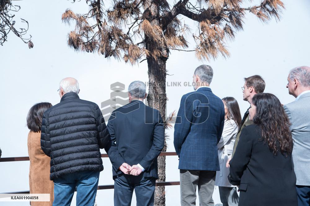 Royals Visit The Area Affected Fire Tenerife - Canary islands