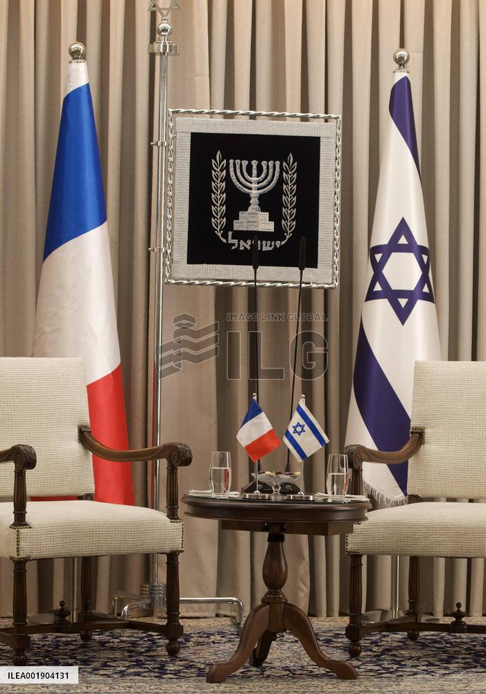 Macron Meets Herzog - Jerusalem