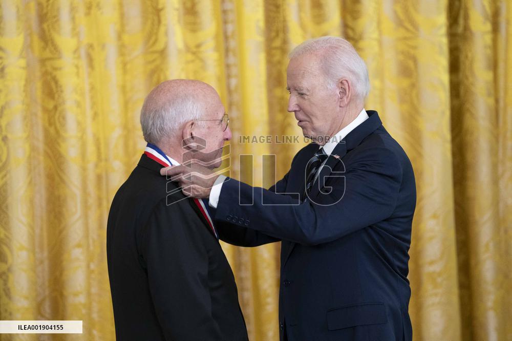 President Joe Biden Holds Ceremony For National Medal of Science and National Medal of Technology and Innovation Reciepients