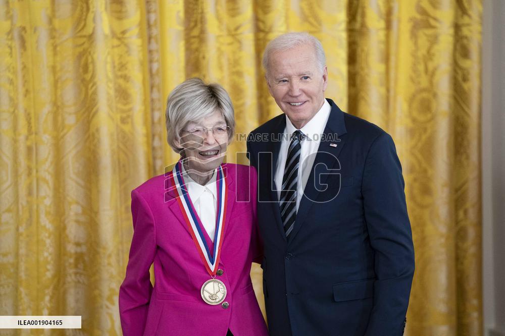 President Joe Biden Holds Ceremony For National Medal of Science and National Medal of Technology and Innovation Reciepients