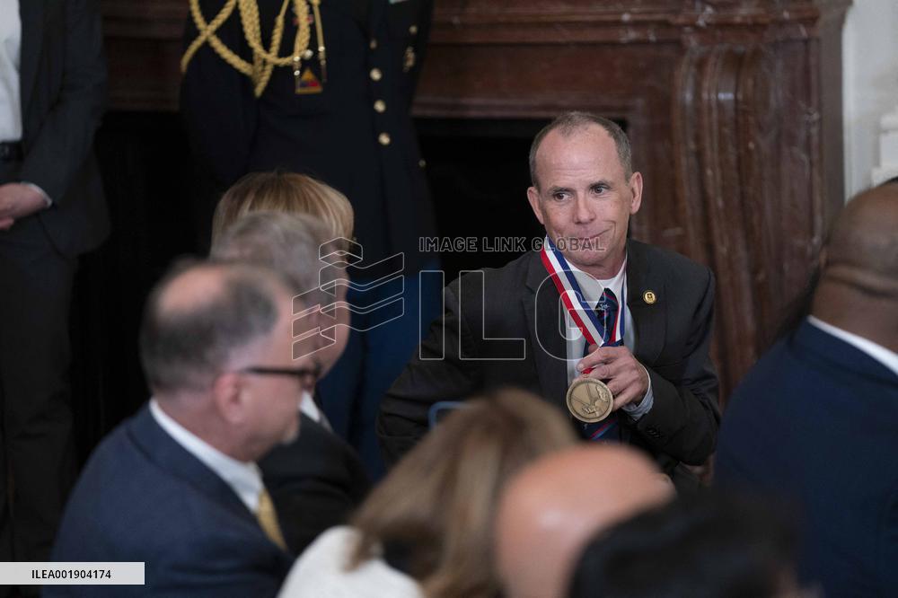 President Joe Biden Holds Ceremony For National Medal of Science and National Medal of Technology and Innovation Reciepients