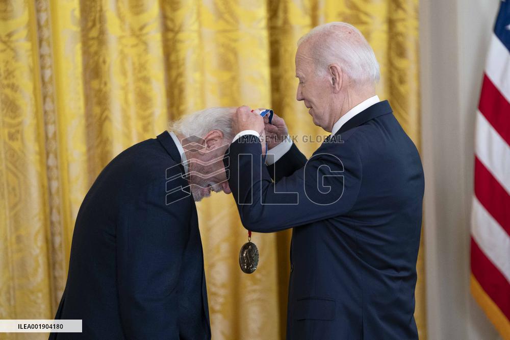 President Joe Biden Holds Ceremony For National Medal of Science and National Medal of Technology and Innovation Reciepients