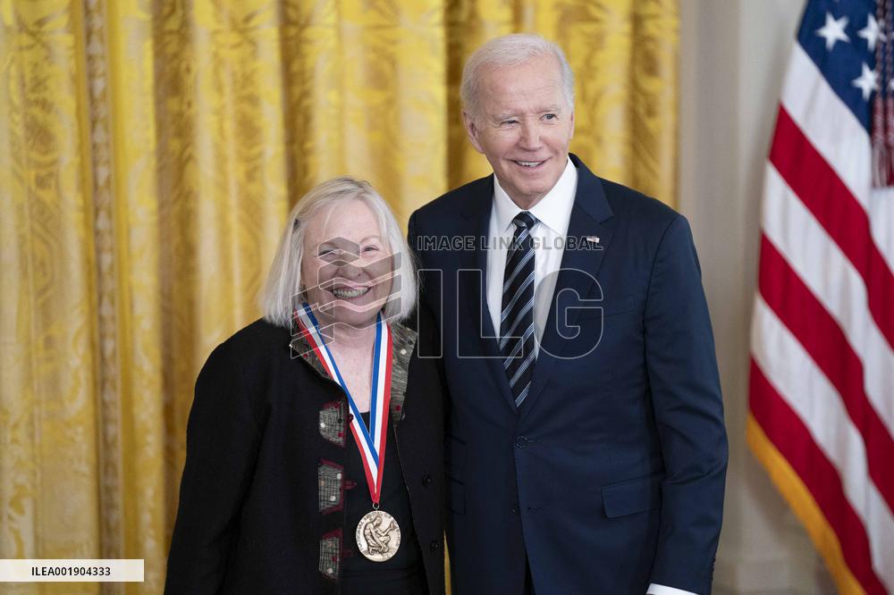 President Joe Biden Holds Ceremony For National Medal of Science and National Medal of Technology and Innovation Reciepients