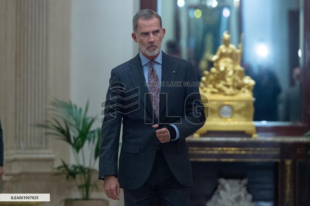 King Felipe Receives Commanders And General Directors of FIEP