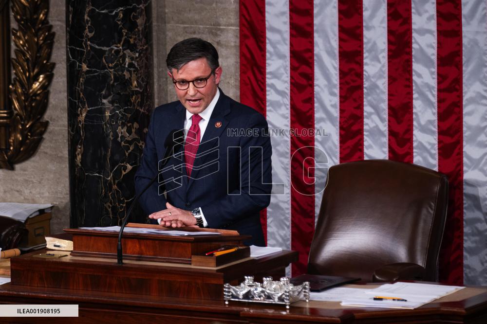 U.S.-WASHINGTON, D.C.-HOUSE SPEAKER-ELECTION-MIKE JOHNSON
