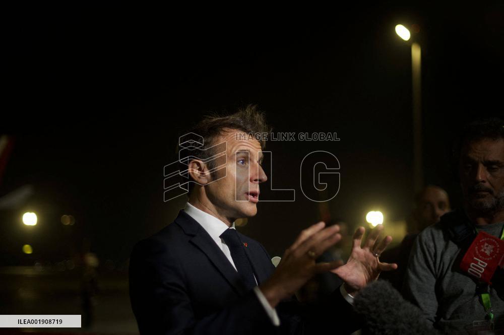 Macron Departs Cairo