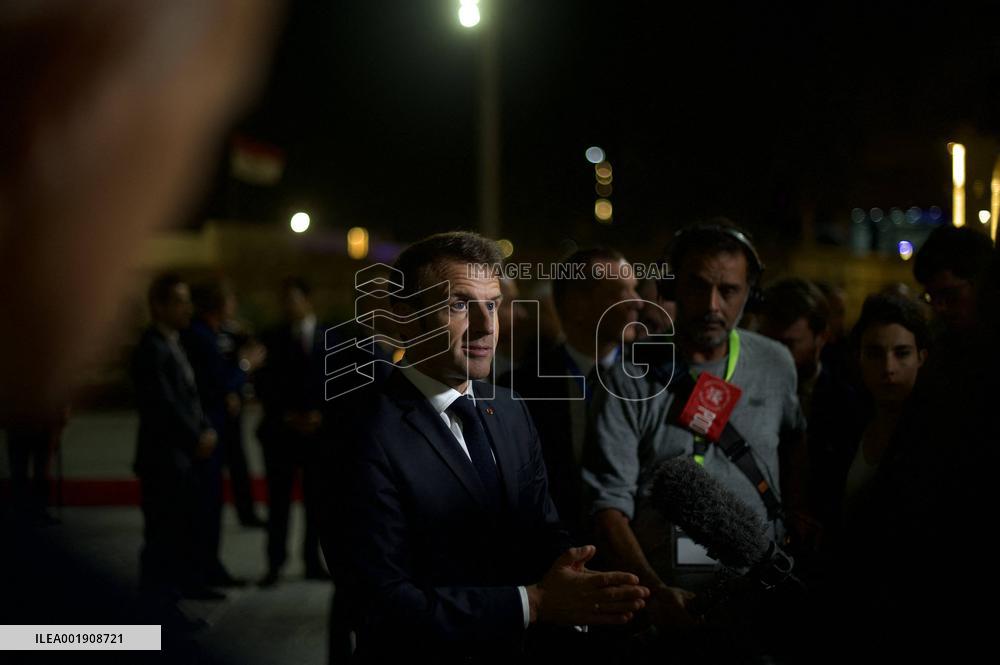 Macron Departs Cairo