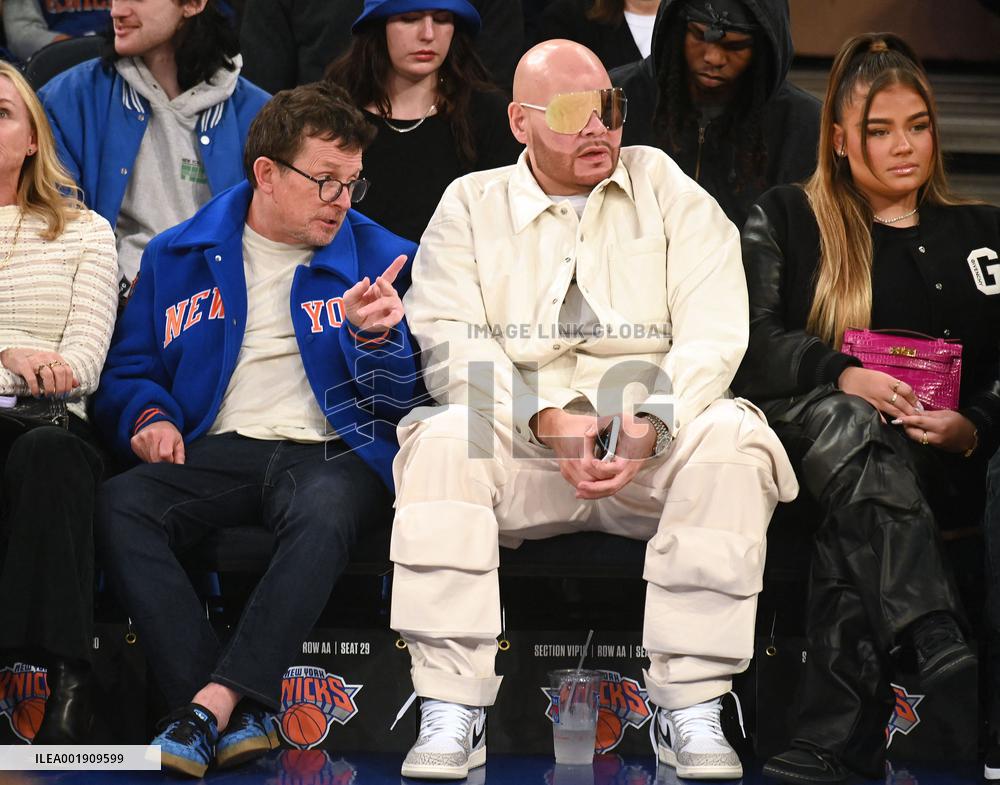 Celebs At Celtics Vs Knicks Game - NYC
