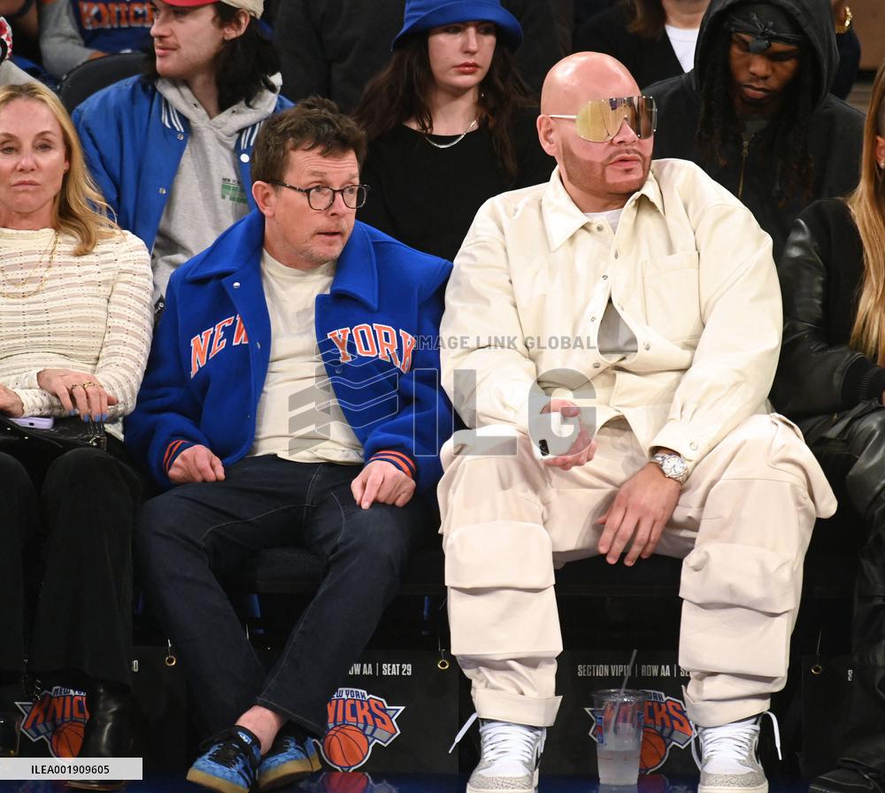 Celebs At Celtics Vs Knicks Game - NYC