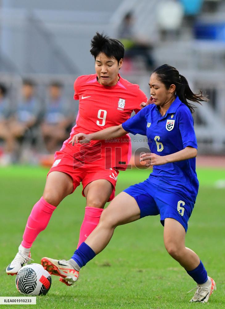 (SP)CHINA-XIAMEN-FOOTBALL-OLYMPIC GAMES ASIAN QUALIFIERS-KOR VS THA(CN)