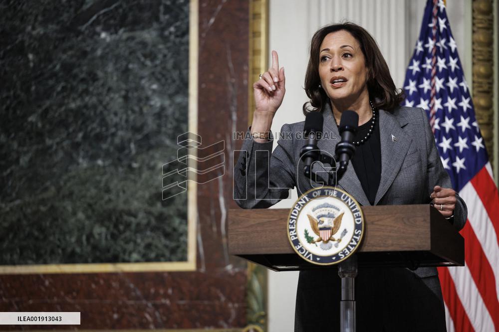 Kamala Harris Speaks During A Ceremony - Washington