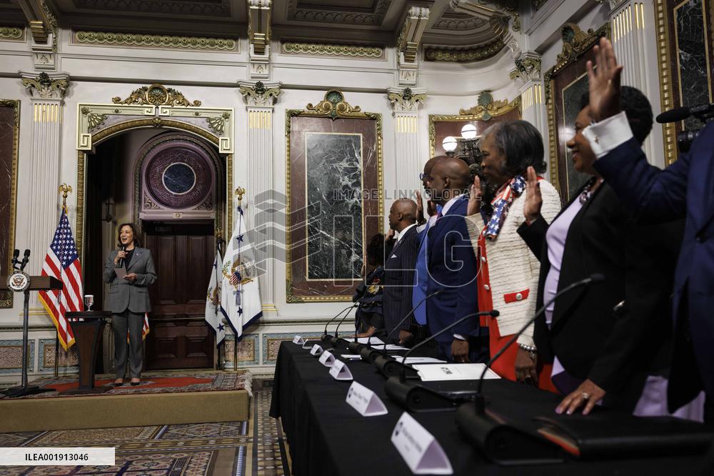 Kamala Harris Speaks During A Ceremony - Washington