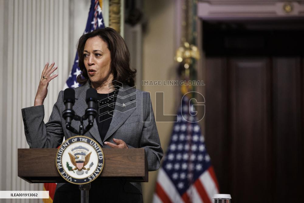 Kamala Harris Speaks During A Ceremony - Washington