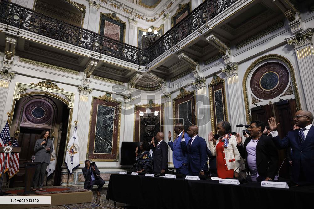 Kamala Harris Speaks During A Ceremony - Washington