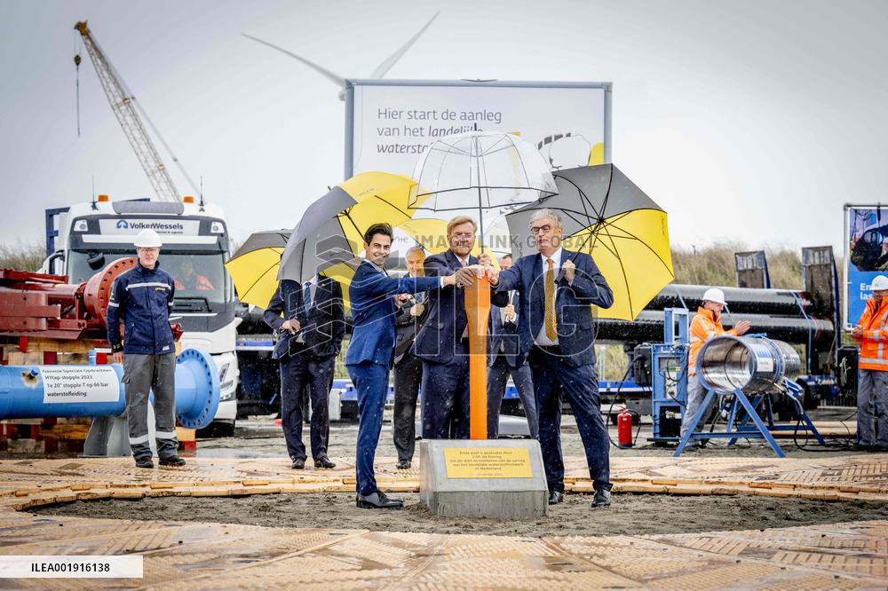 King Willem-Alexander At National Hydrogen Network Constuction Start - Rotterdam