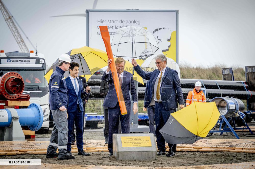King Willem-Alexander At National Hydrogen Network Constuction Start - Rotterdam
