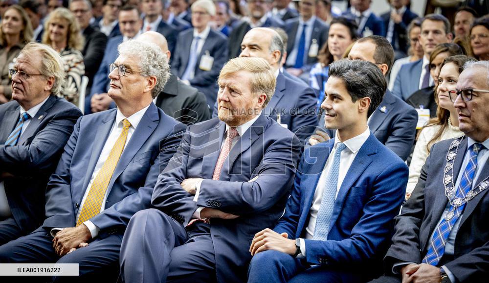 King Willem-Alexander At National Hydrogen Network Constuction Start - Rotterdam