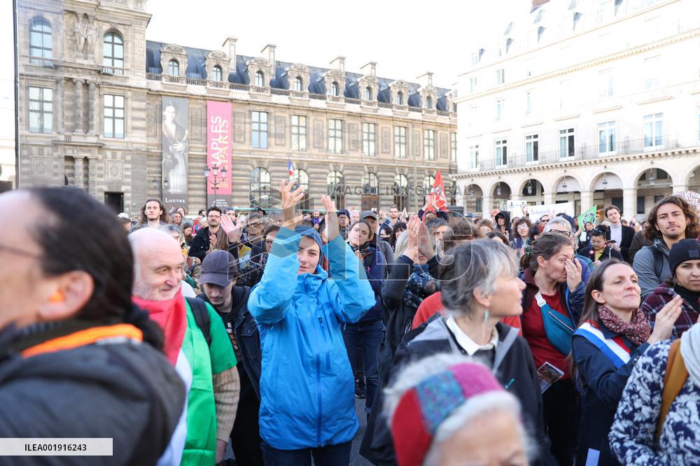 Demonstration Against The Dissolution Of The Soulevements De La Terre Collective - Paris