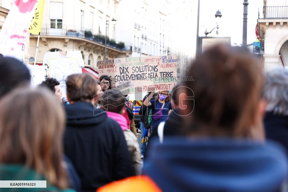 Demonstration Against The Dissolution Of The Soulevements De La Terre Collective - Paris