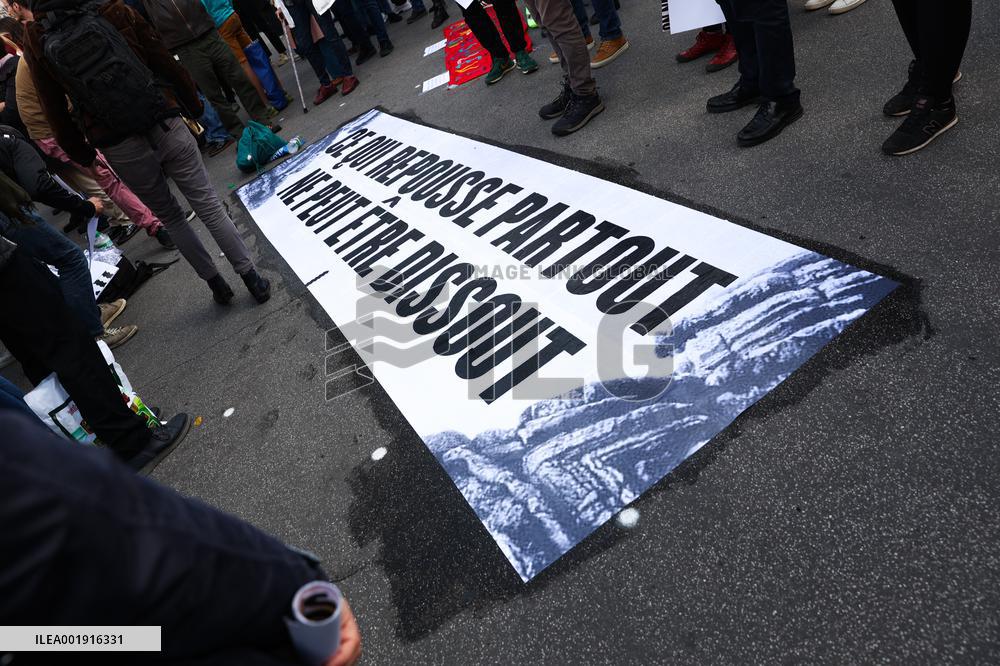 Demonstration Against The Dissolution Of The Soulevements De La Terre Collective - Paris