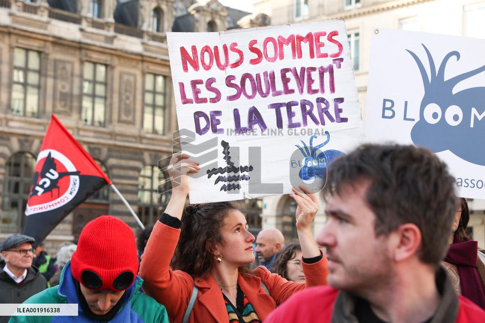 Demonstration Against The Dissolution Of The Soulevements De La Terre Collective - Paris