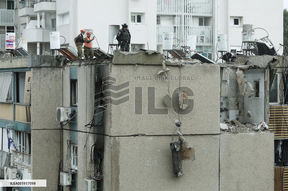 ISRAEL-TEL AVIV-PALESTINIAN-ISRAELI CONFLICT-ROCKET ATTACK