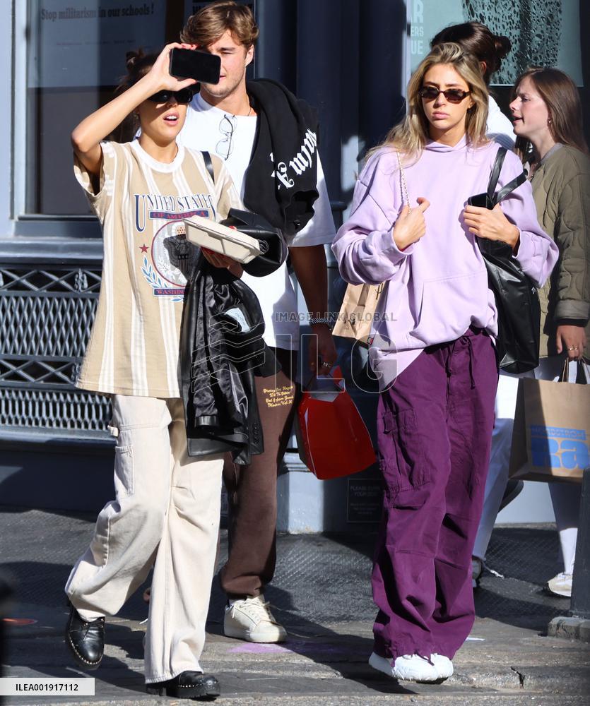 Sistine and Scarlet Stallone with boyfriend out in New York