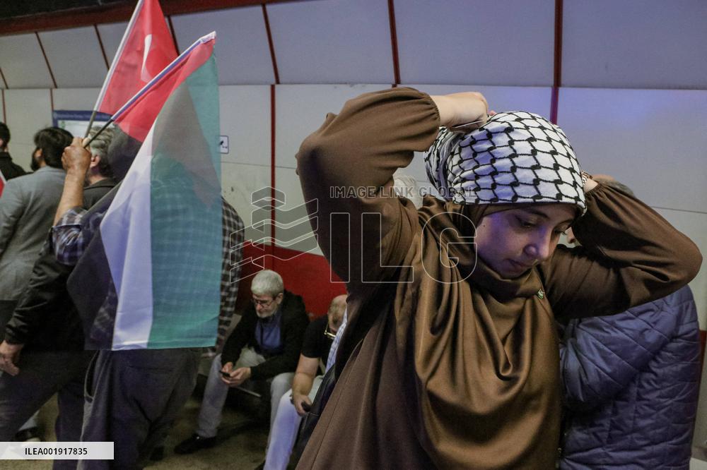Protest In Solidarity With Palestine - Istanbul