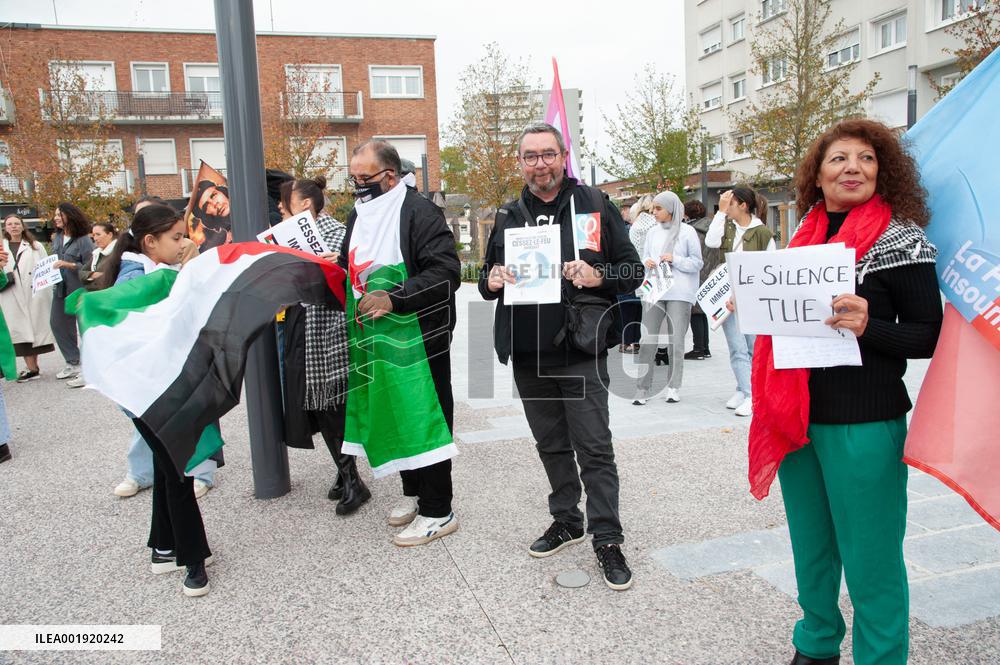 Rally For Palestine-Israel Peace - Maubeuge