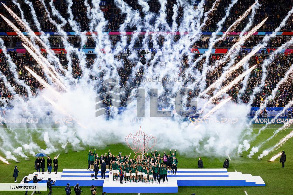 RWC - Victory Podium of New Zealand v South Africa - Final