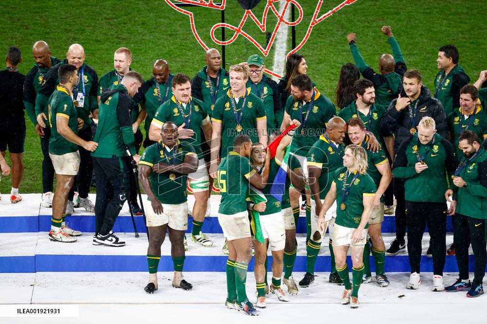 RWC - Victory Podium of New Zealand v South Africa - Final