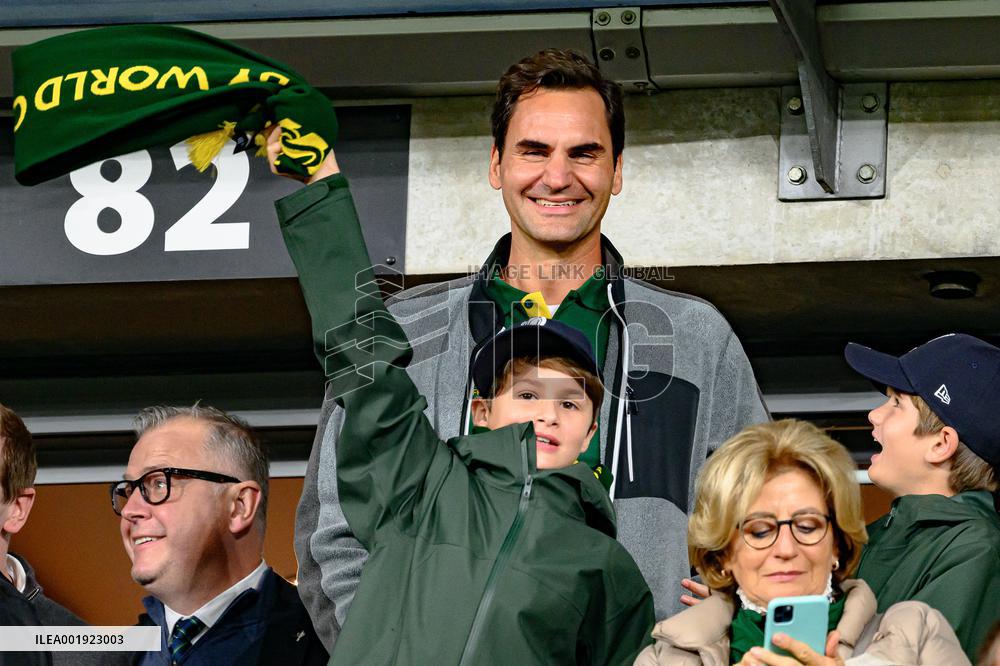 RWC - Roger Federer At New Zealand v South Africa Final