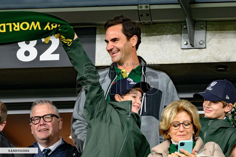 RWC - Roger Federer At New Zealand v South Africa Final