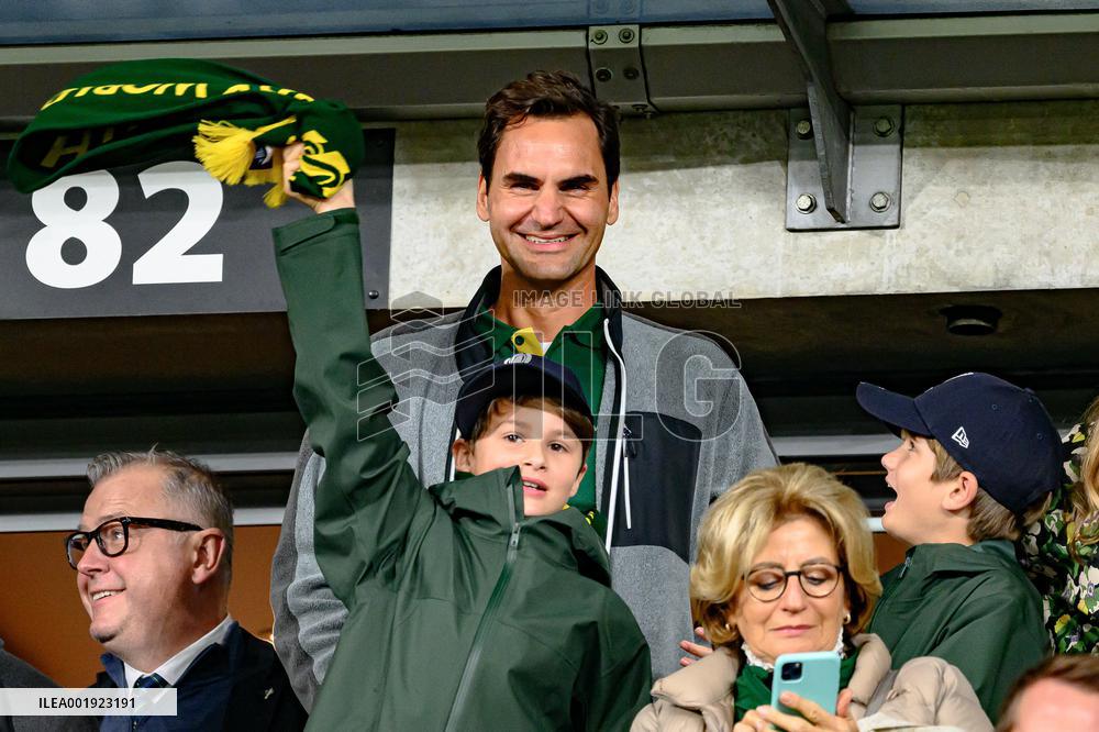 RWC - Roger Federer At New Zealand v South Africa Final