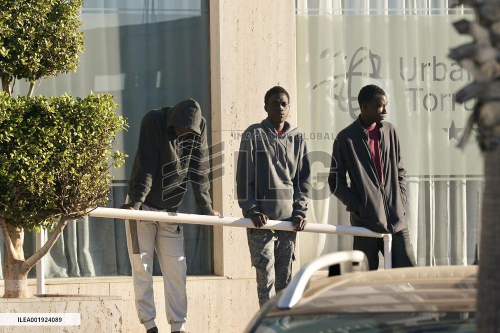 Migrants From The Canary Islands Accommodated In Malaga