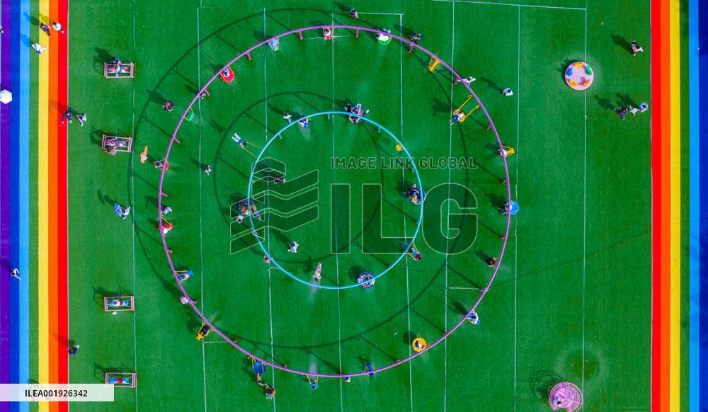 Citizens Exercising at A Sports Park in Chongqing