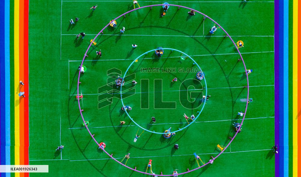 Citizens Exercising at A Sports Park in Chongqing