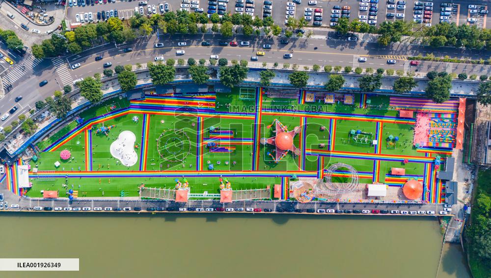 Citizens Exercising at A Sports Park in Chongqing