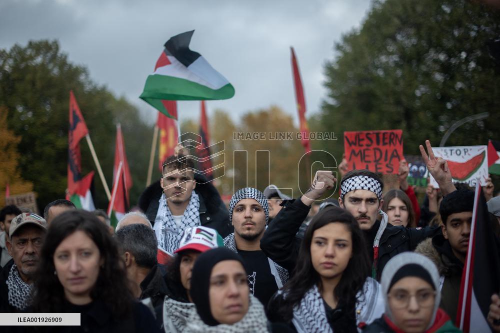 Protest In Solidarity With Palestine - Berlin