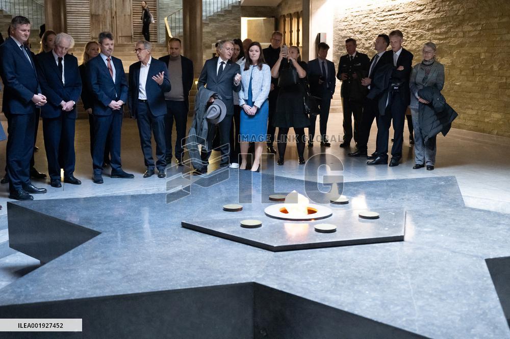 Prince Frederik Of Denmark Visit To The Shoah Memorial - Paris