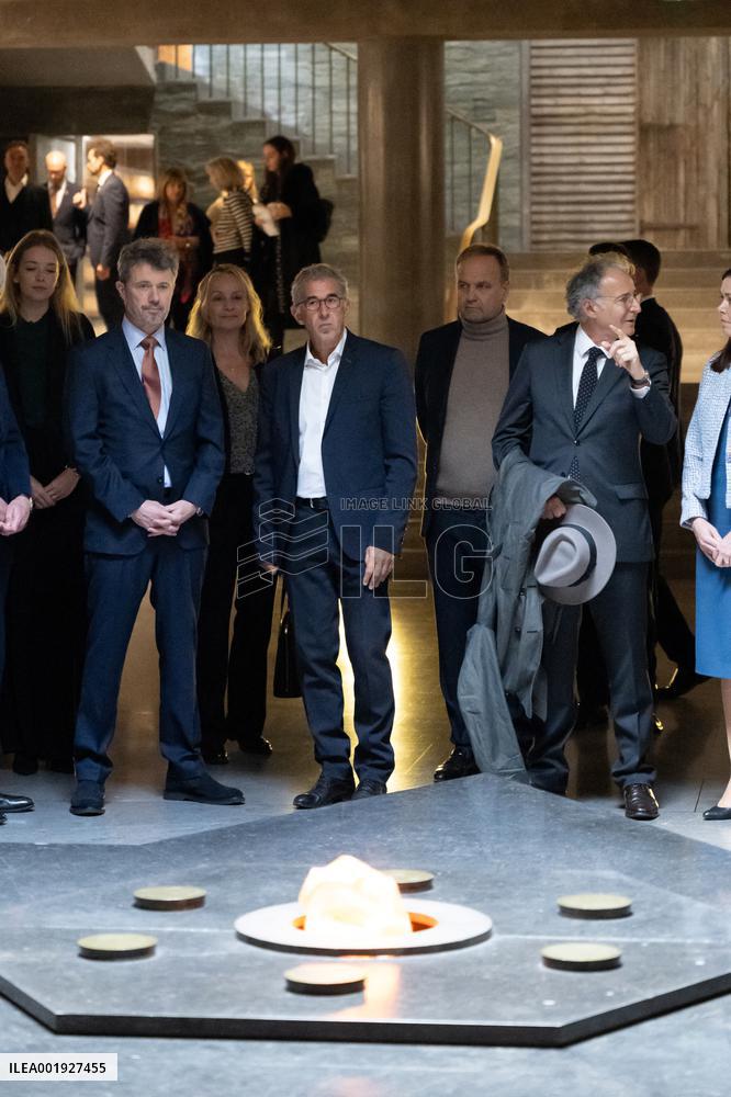 Prince Frederik Of Denmark Visit To The Shoah Memorial - Paris