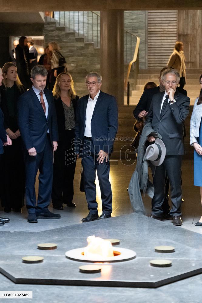 Prince Frederik Of Denmark Visit To The Shoah Memorial - Paris